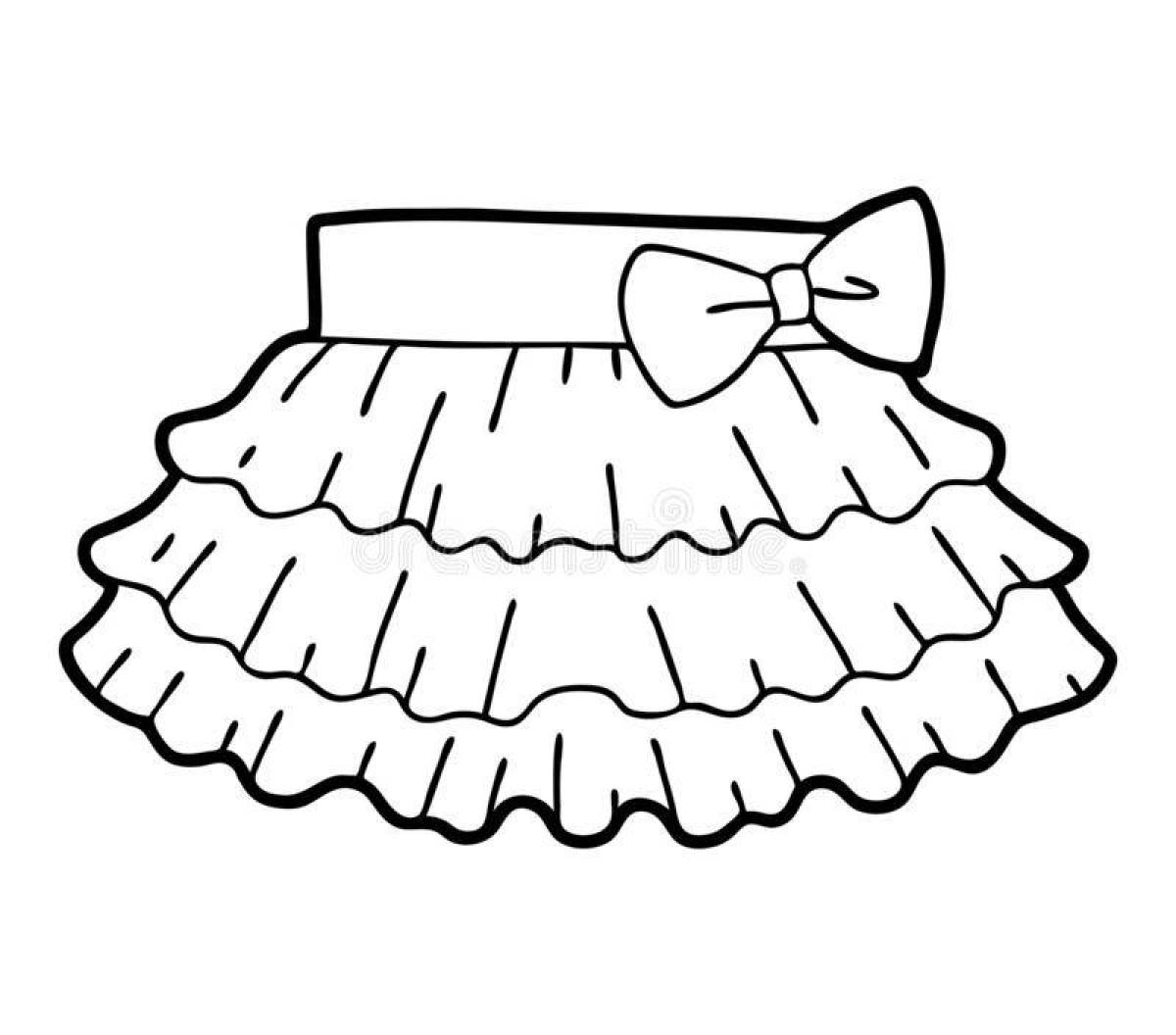 Fancy skirt coloring page