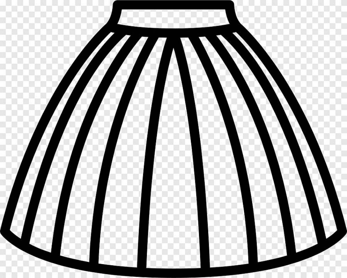 Раскраска очаровательная юбка