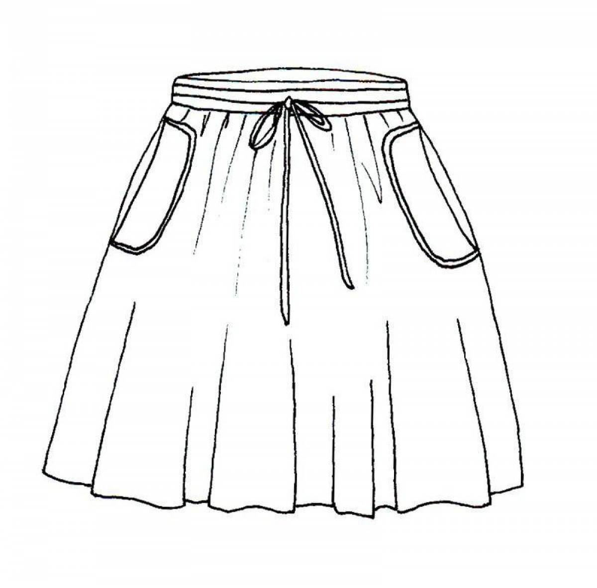 Coloring cute skirt