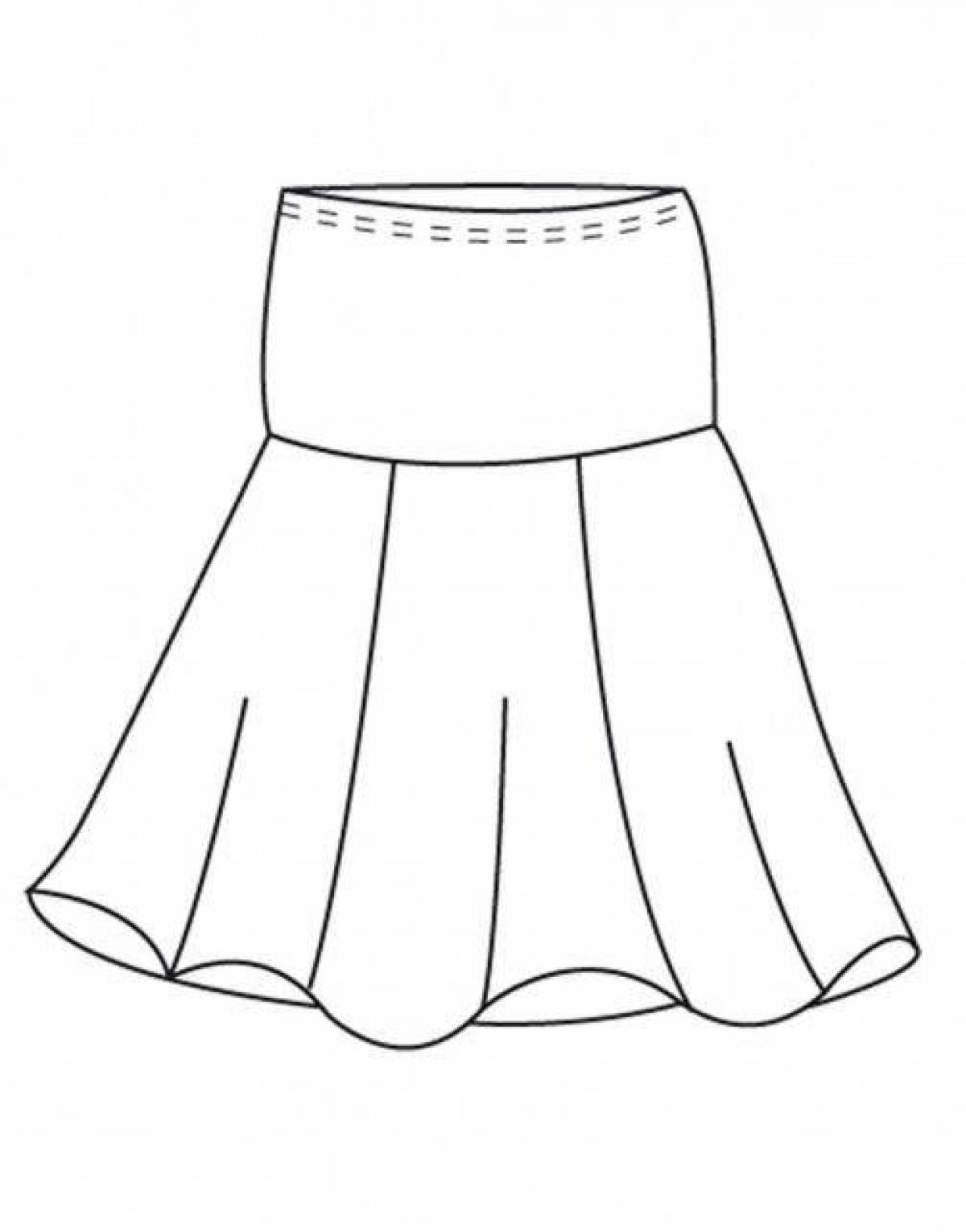 Coloring page gentle skirt