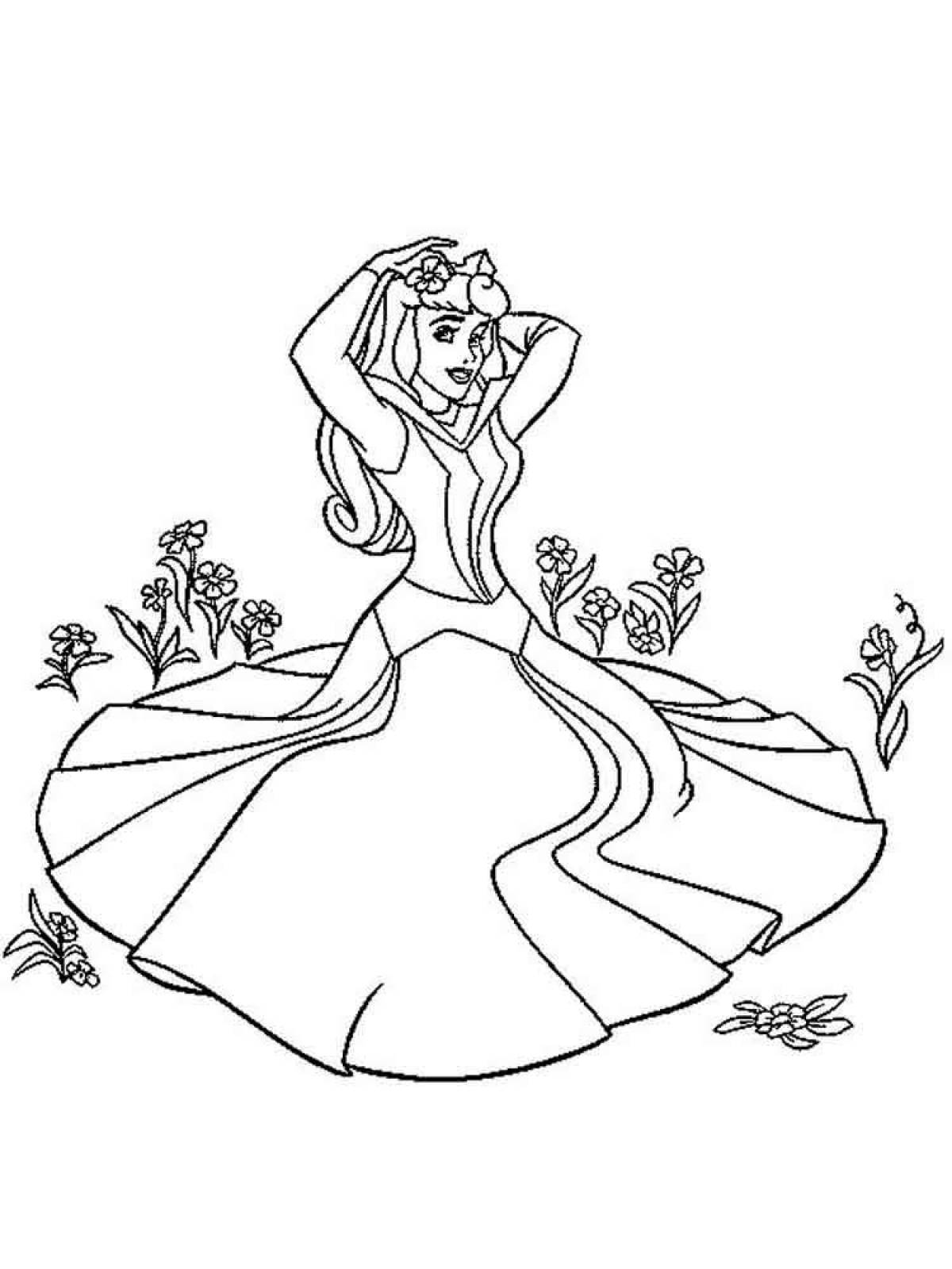 Раскраски для девочек принцессы Диснея Аврора