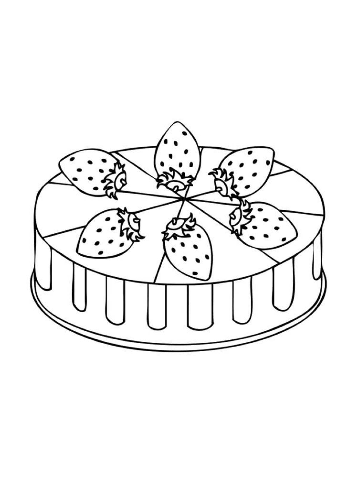 Заманчивая страница раскраски пирога