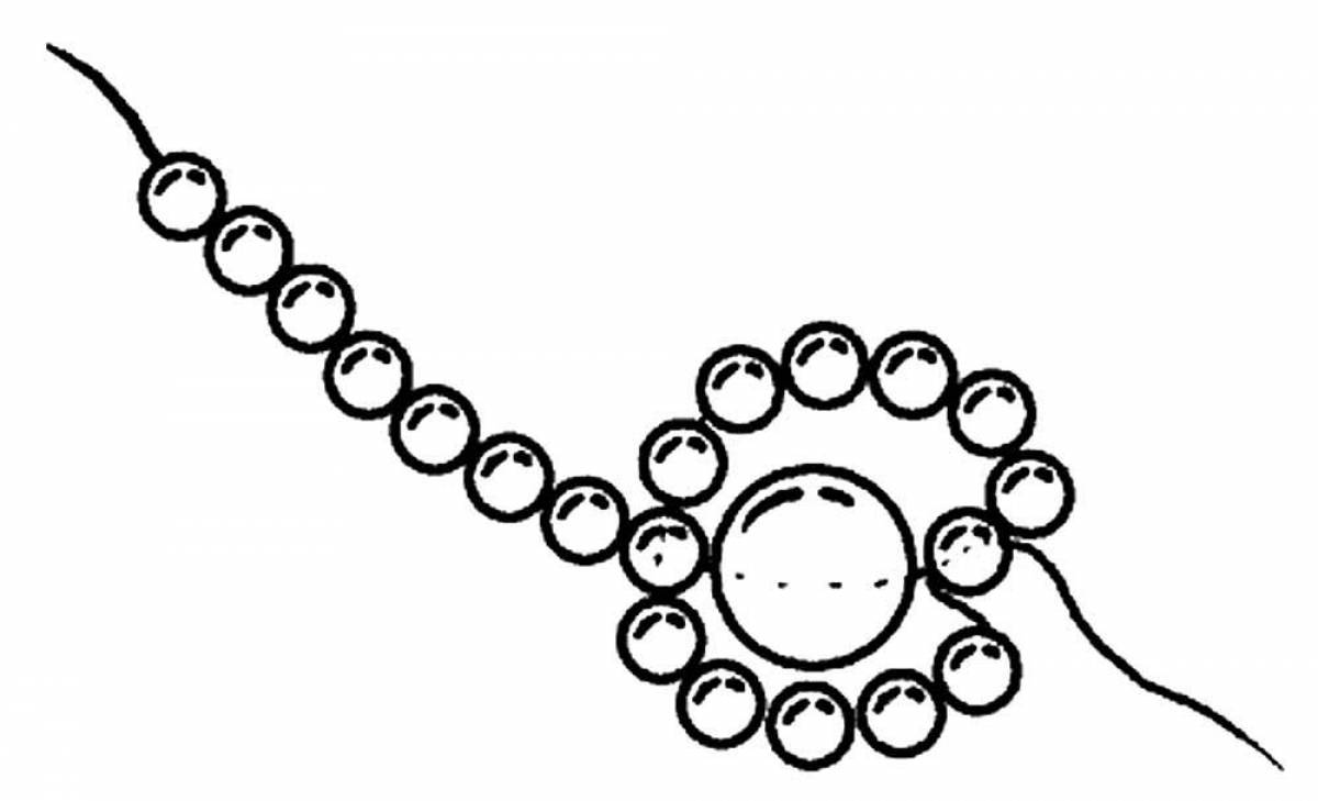 Раскраска Раскраска яркие бусины
