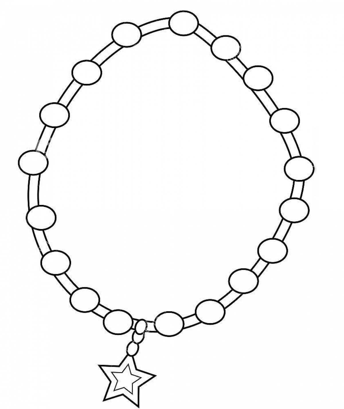 Shimmery beads coloring page