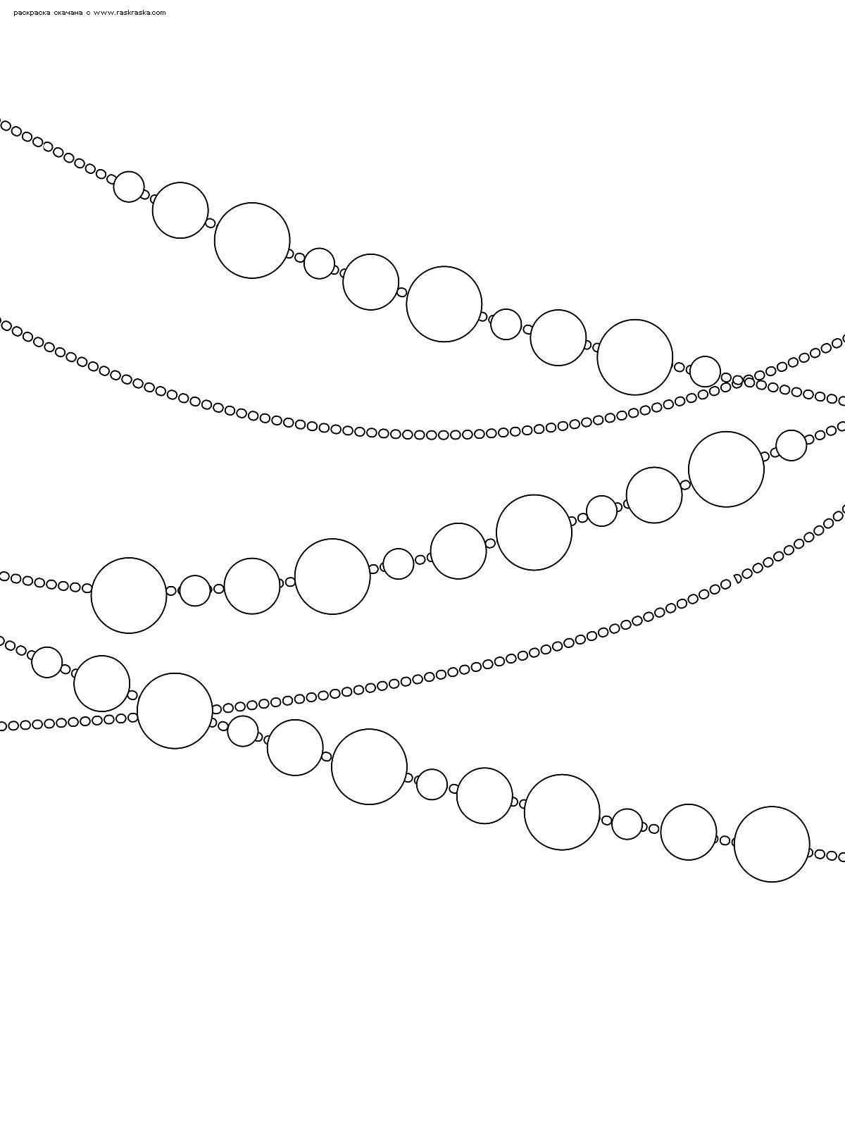 Раскраска Очаровательные бусы раскраски
