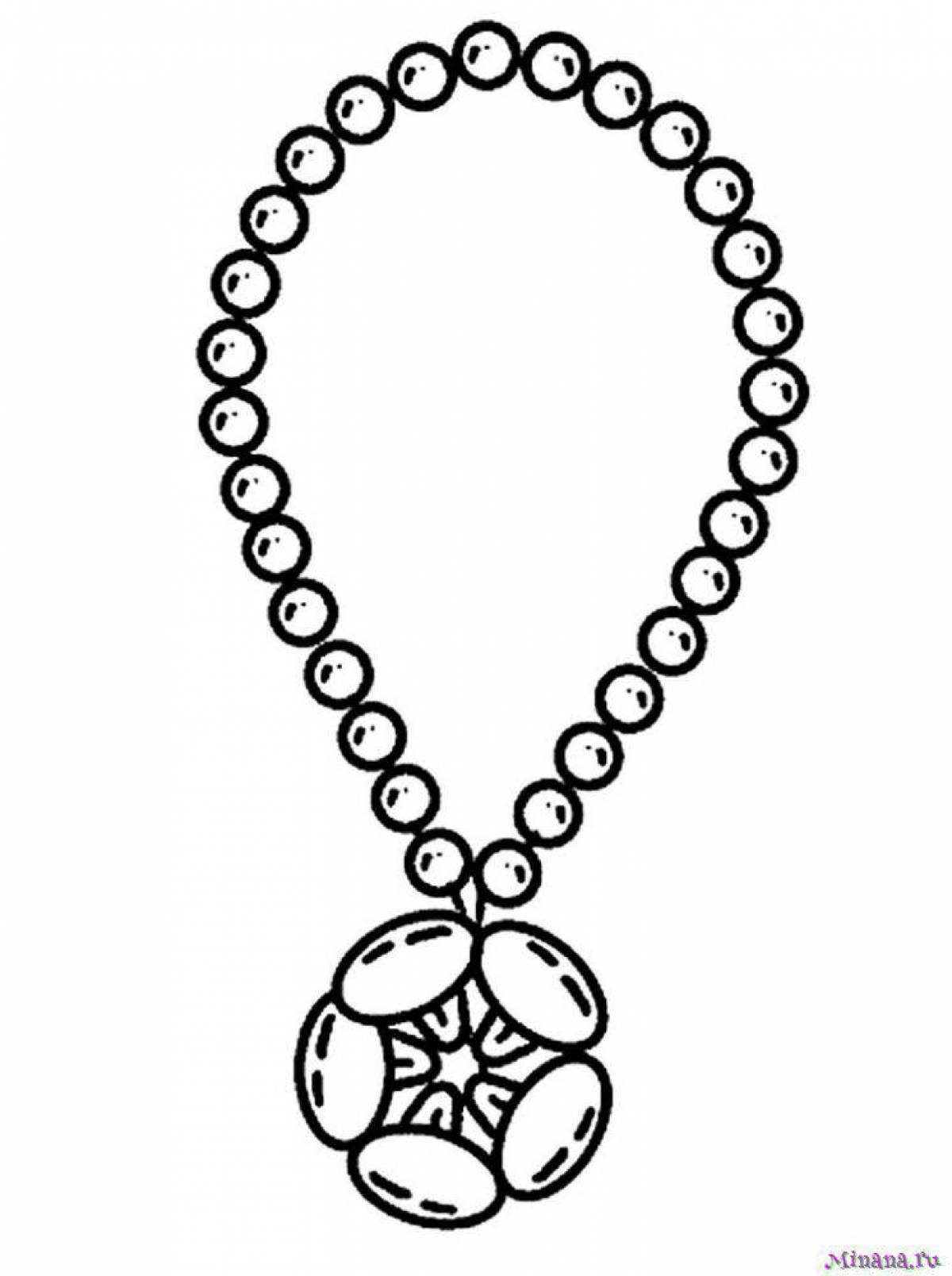 Раскраска Раскраска причудливые бусы