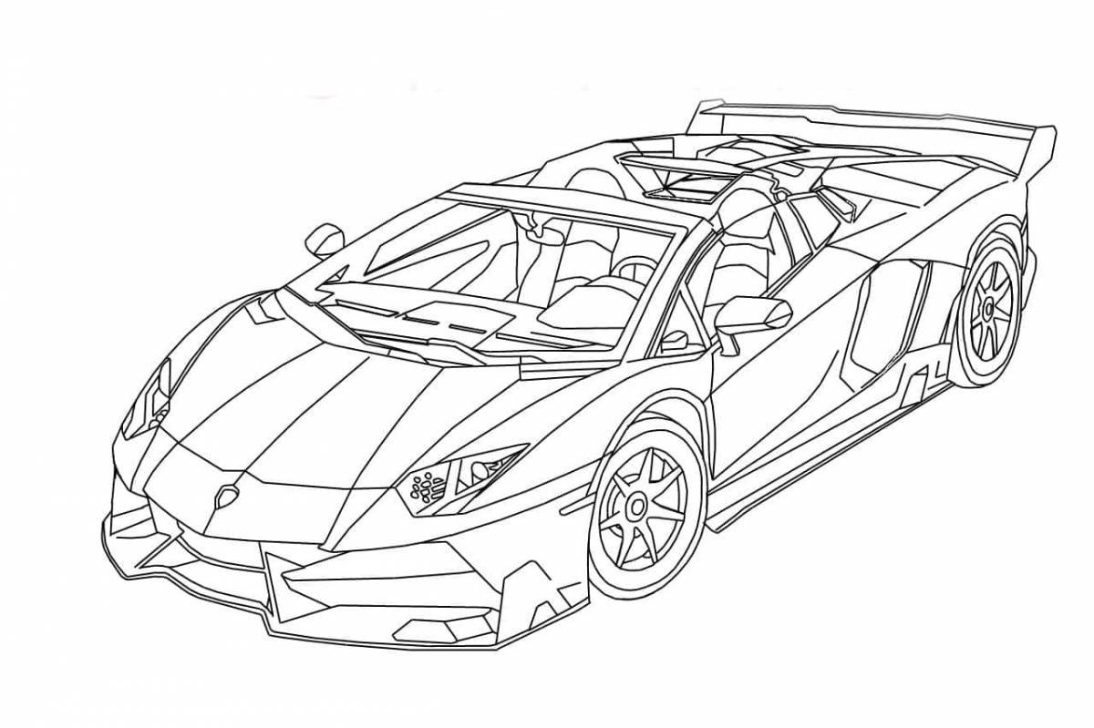 Coloring page nice sports car