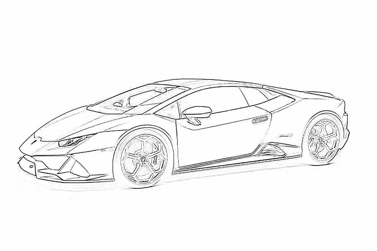Gorgeous sports car coloring page