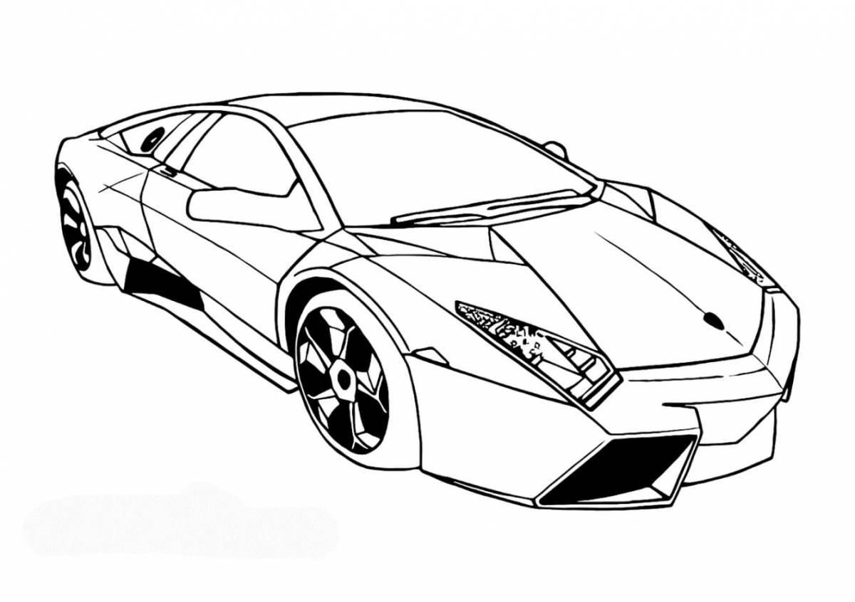 Sleek sports car coloring page