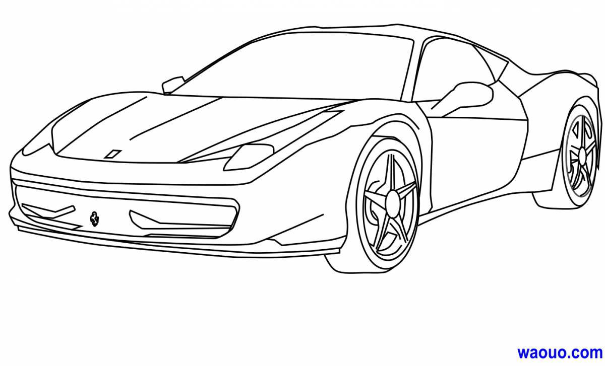 Coloring wild sports car