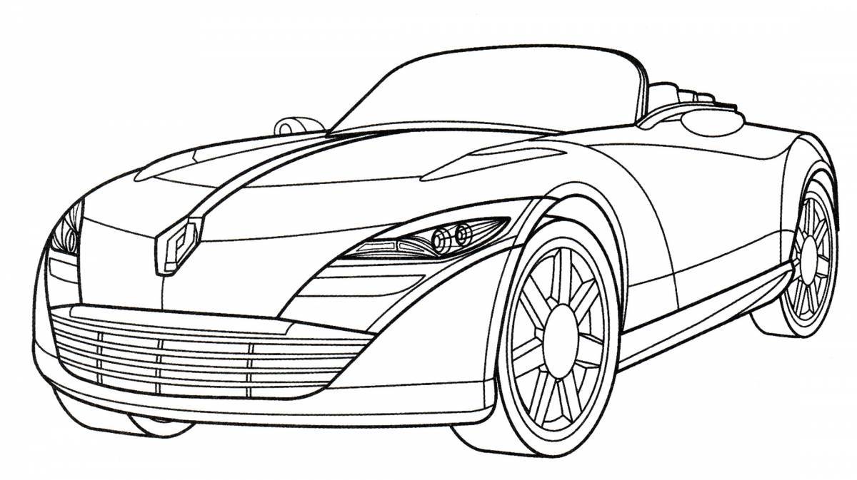 Coloring page breathtaking sports car