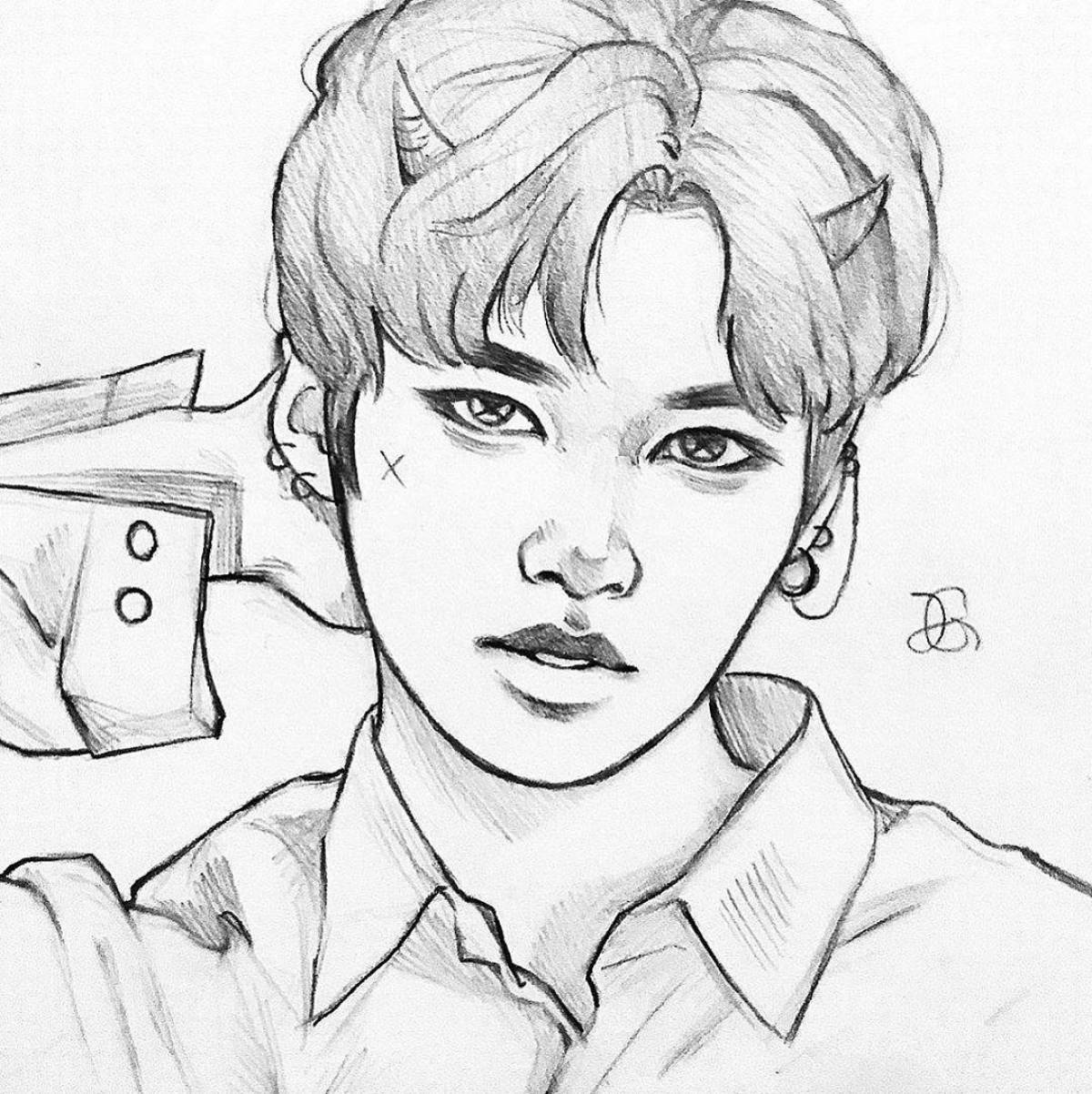 Color-lustrous stray kids coloring page