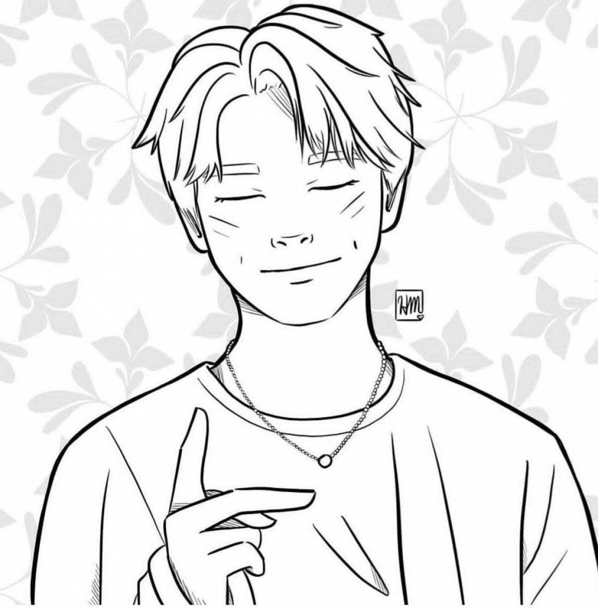 Color-brilliant stray kids coloring page