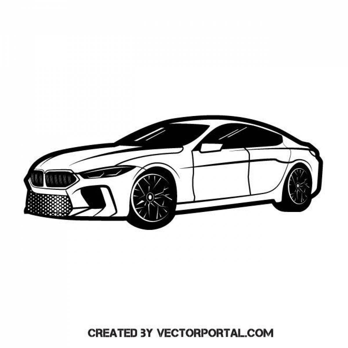Amazing bmw i 8 coloring book