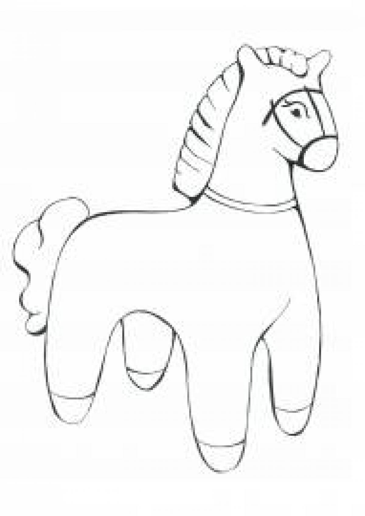 Radiant Dymkovo toy horse