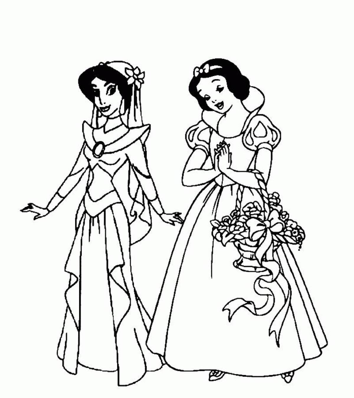 Disney princesses in pretty dresses #3