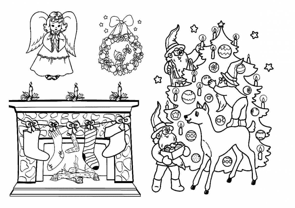 Awesome Christmas coloring pages for 6-7 year olds