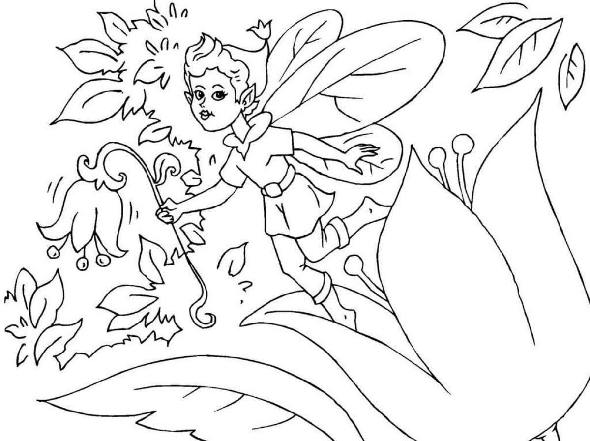 Elf holiday coloring