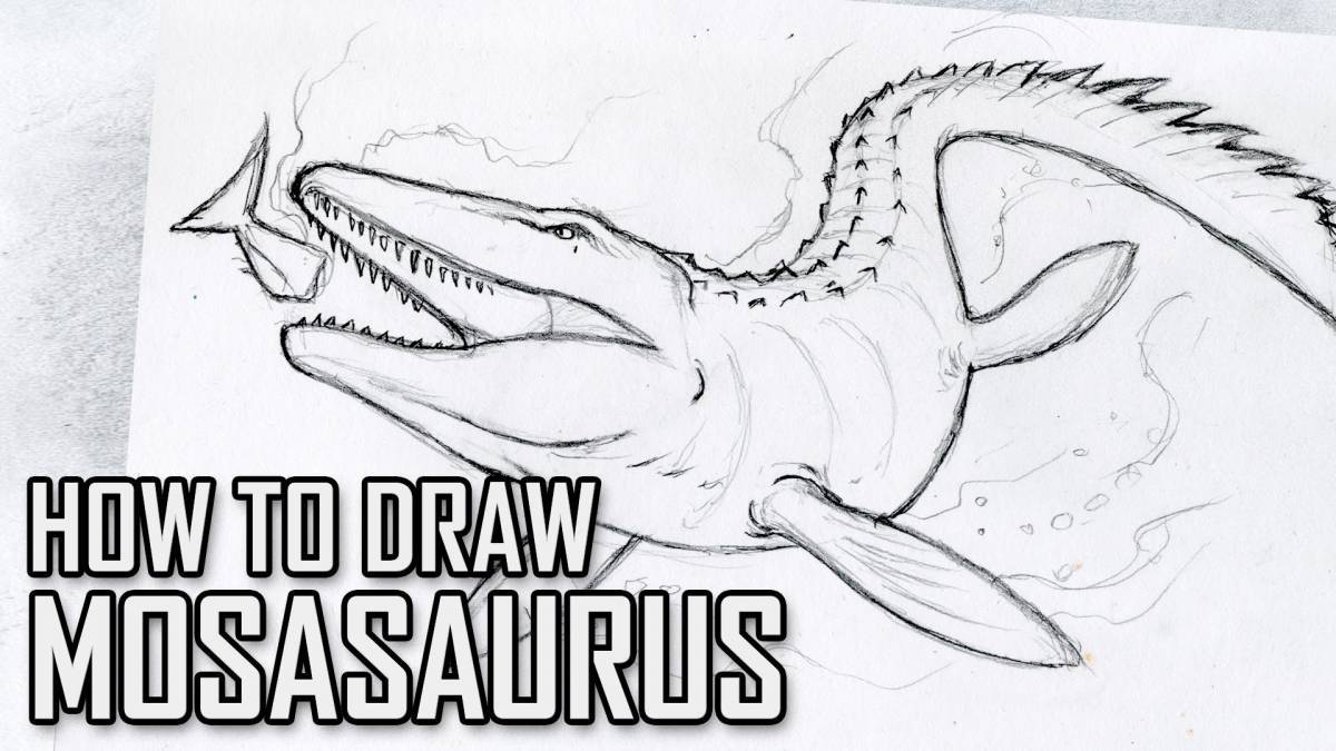 Dazzling mosasaurus coloring book
