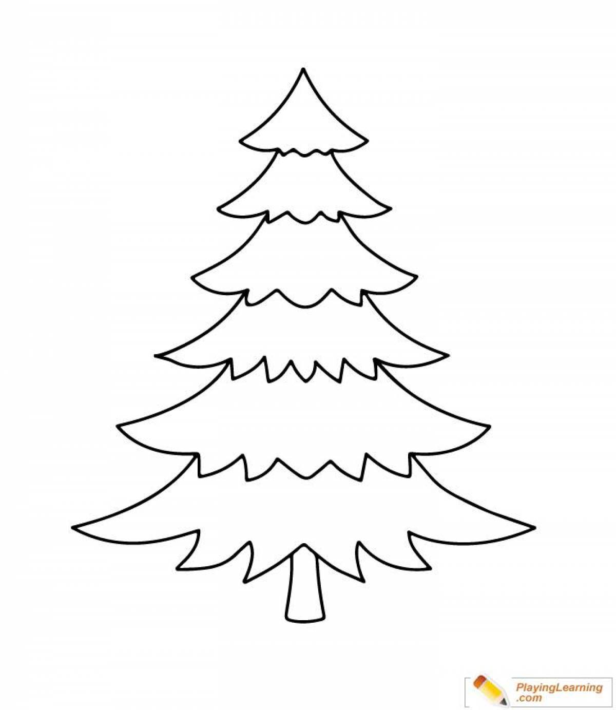 Majestic Christmas tree coloring book