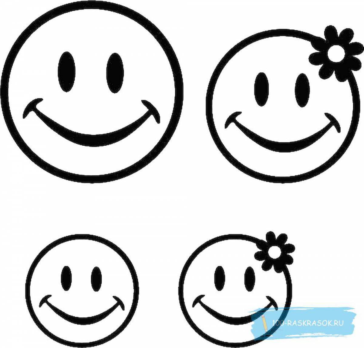 Adorable printable emoji coloring page