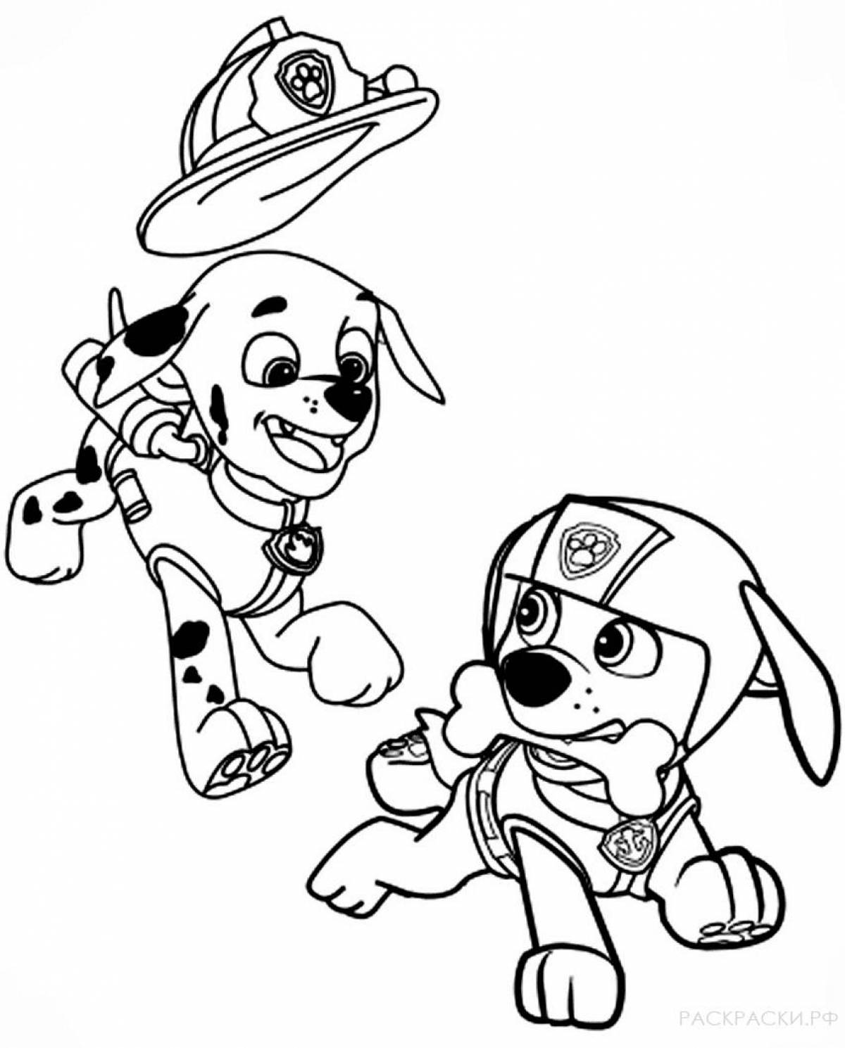 Marshal Paw Patrol Bold Coloring Page