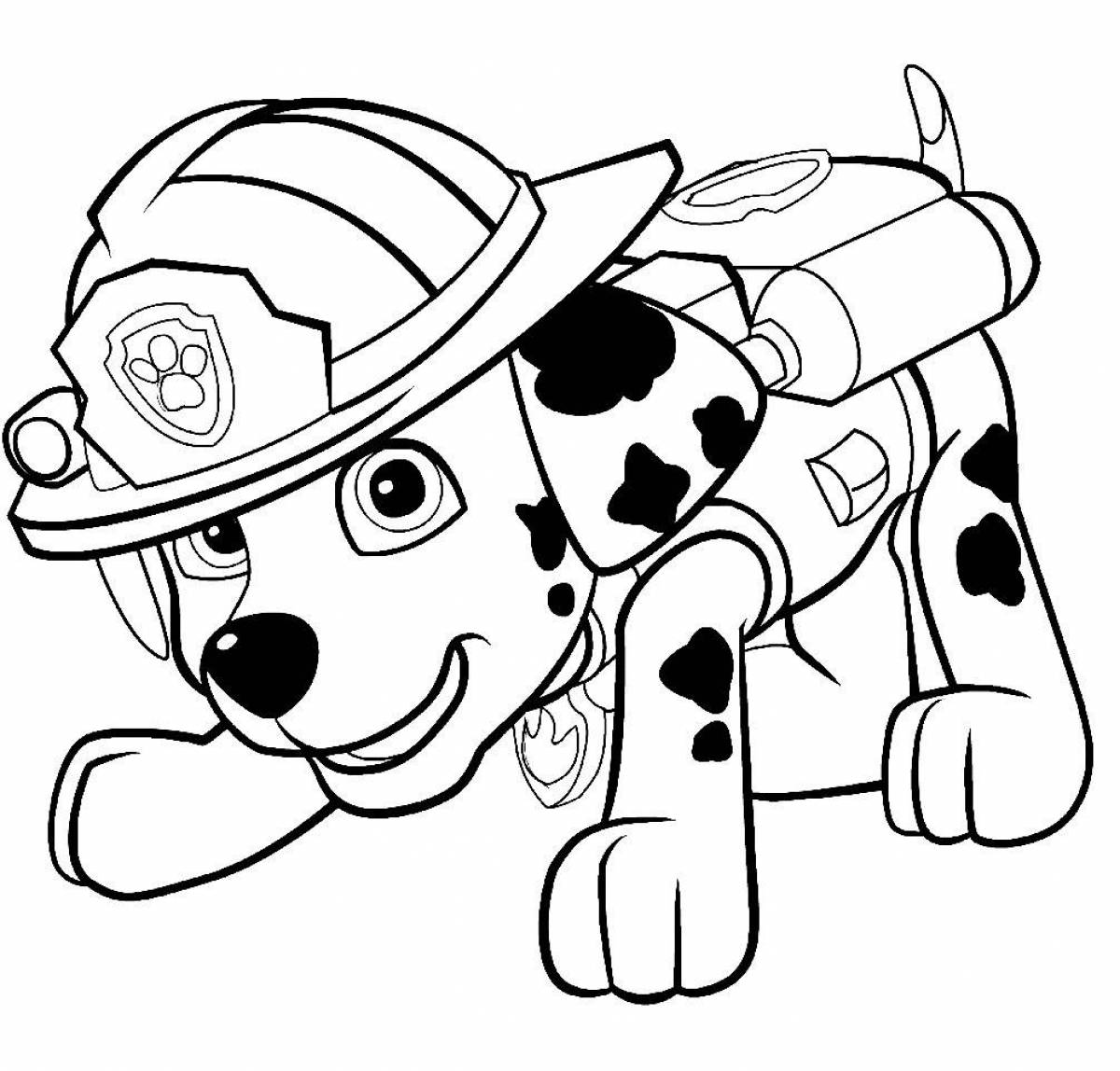 Colour-luxury coloring paw patrol marshal