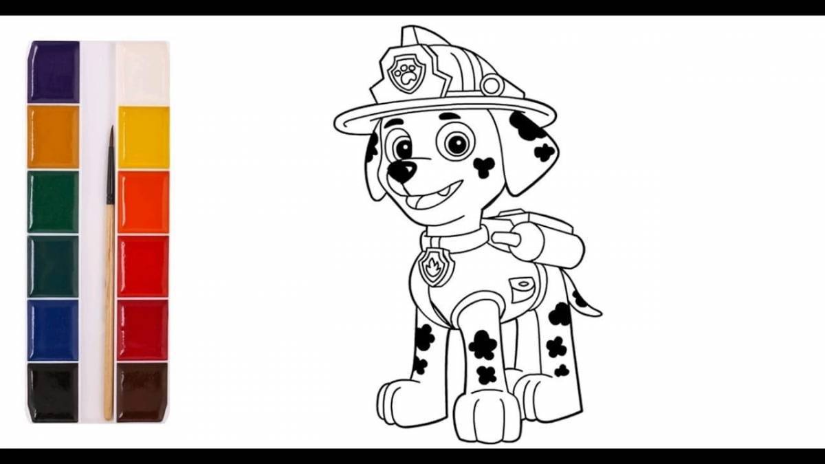 Deluxe paw patrol marshal coloring book