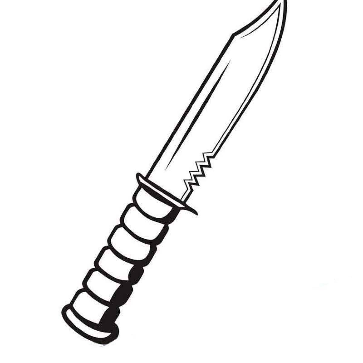Awesome standoff 2 knives coloring page