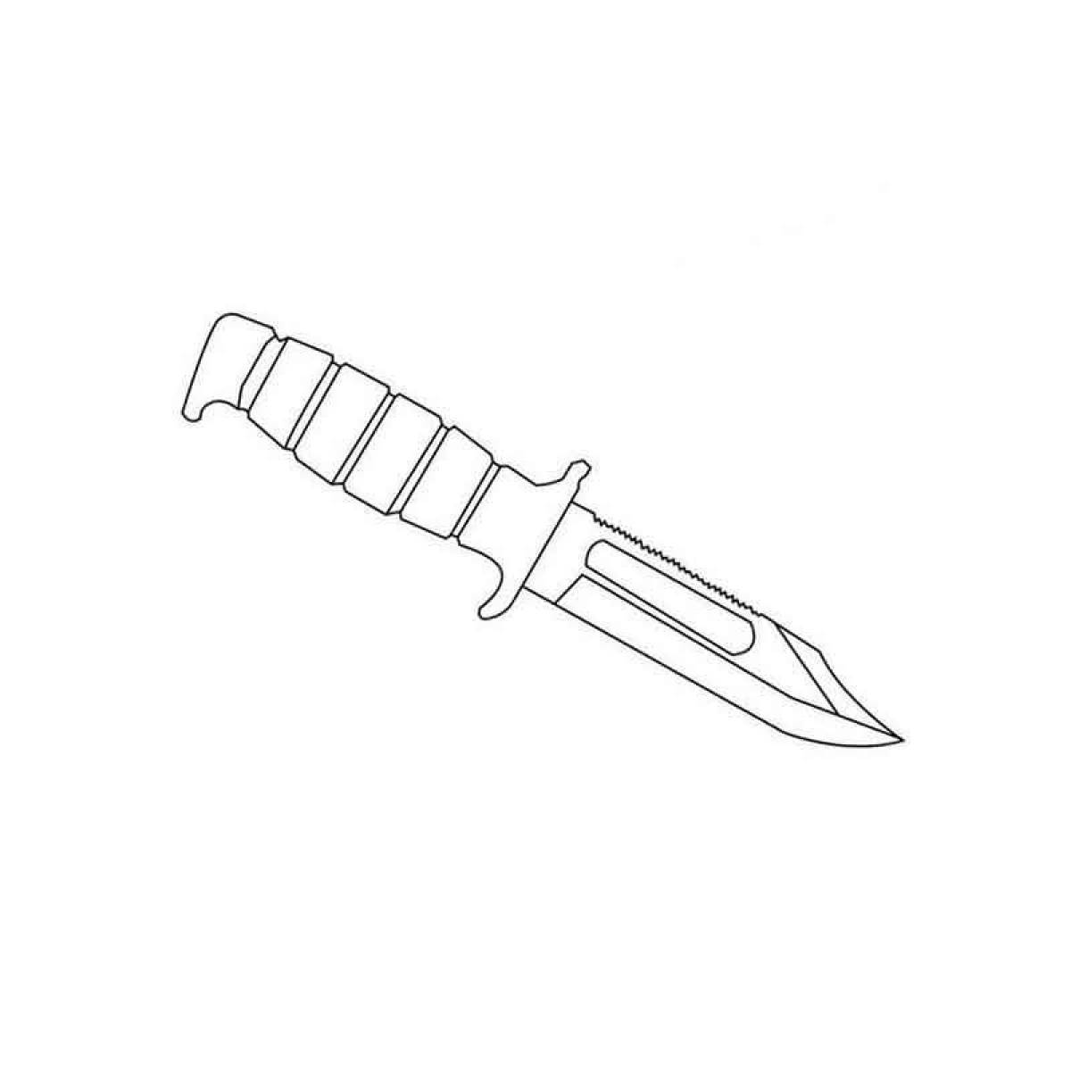 Artistic standoff 2 knives coloring page