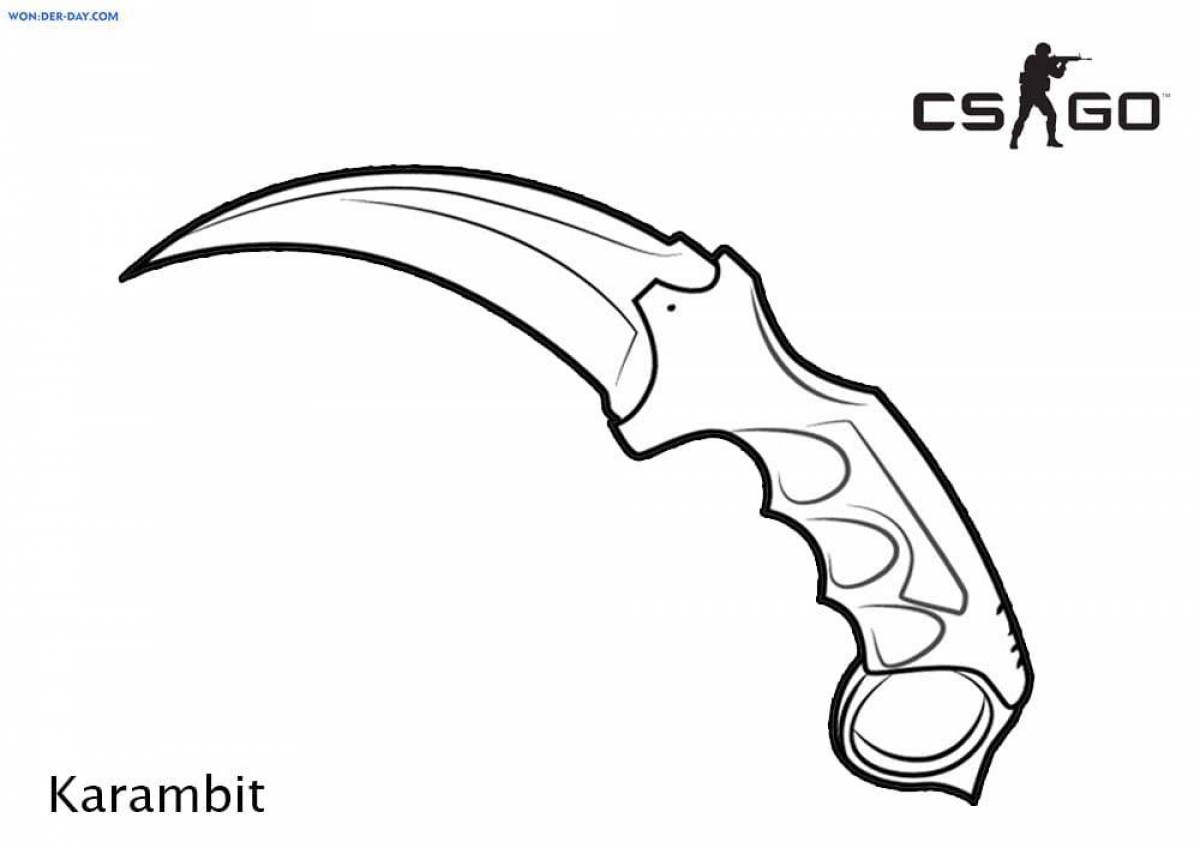 Creative standoff 2 knife coloring book