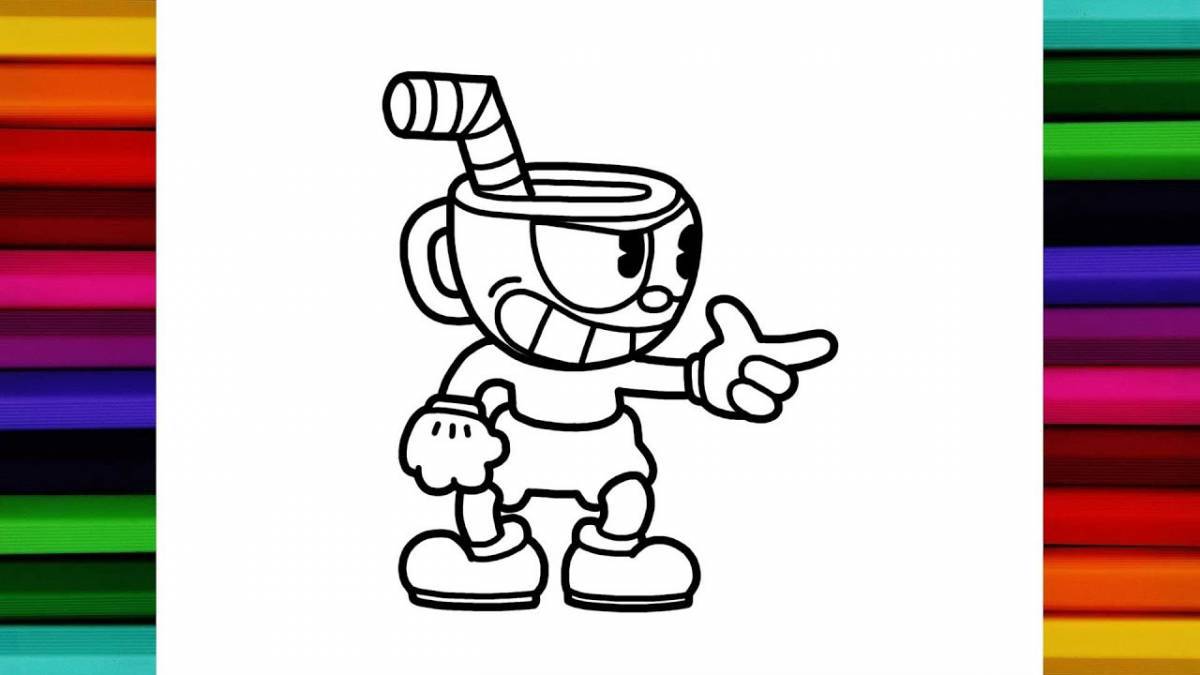 Coloring sweet cuphead