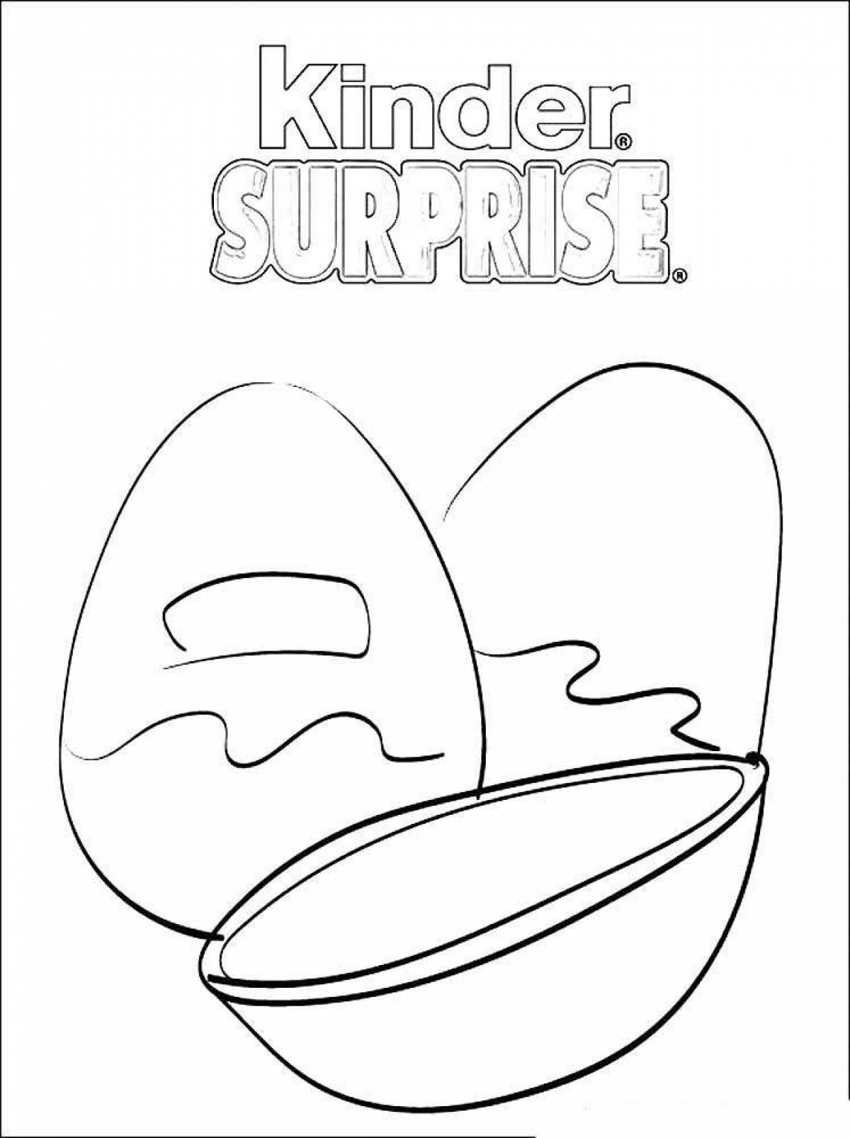Kinder surprise coloring page