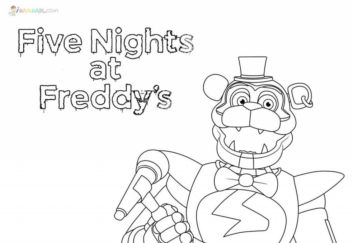 Great freddy animatronic coloring book