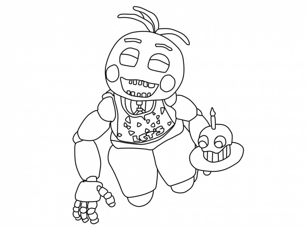 Animatronic live freddy coloring book
