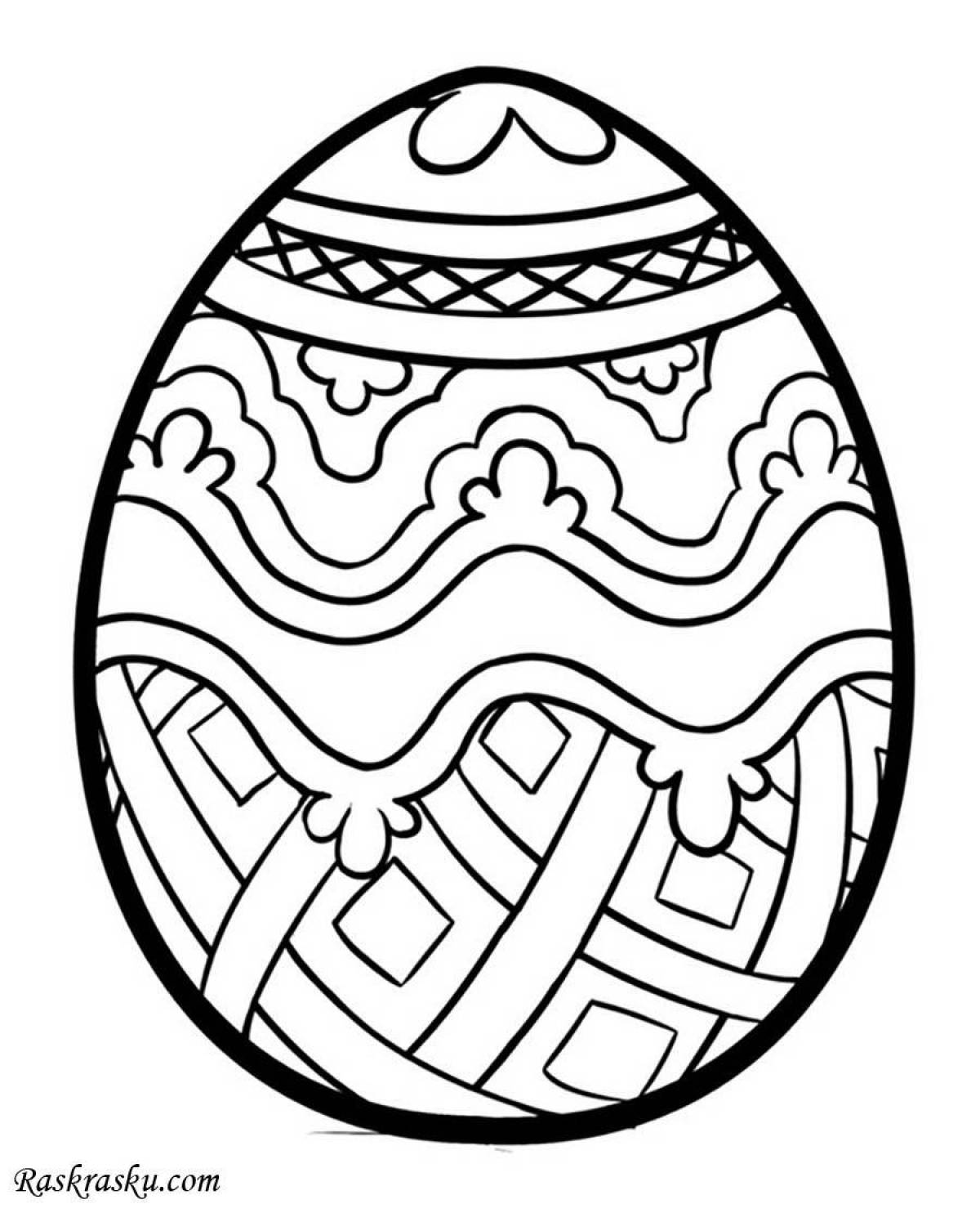 Holiday Easter egg coloring page