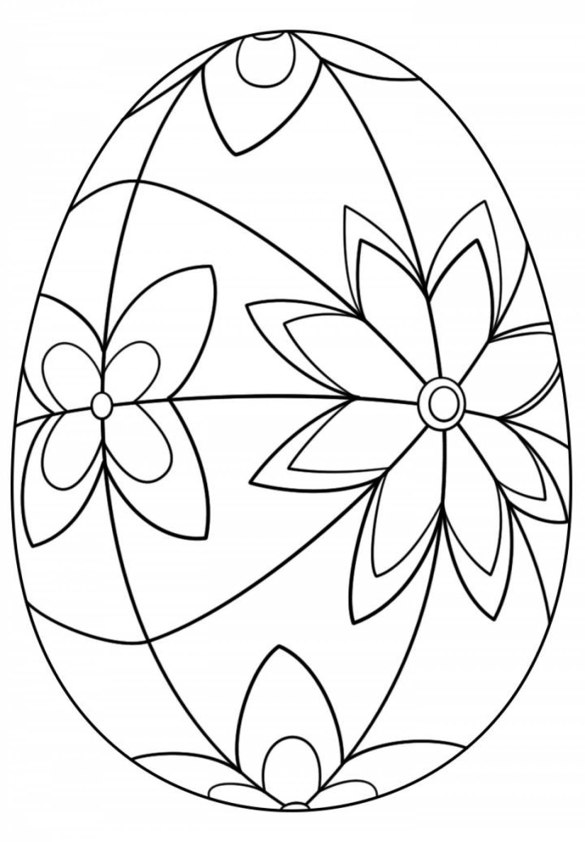 Playful easter egg coloring page