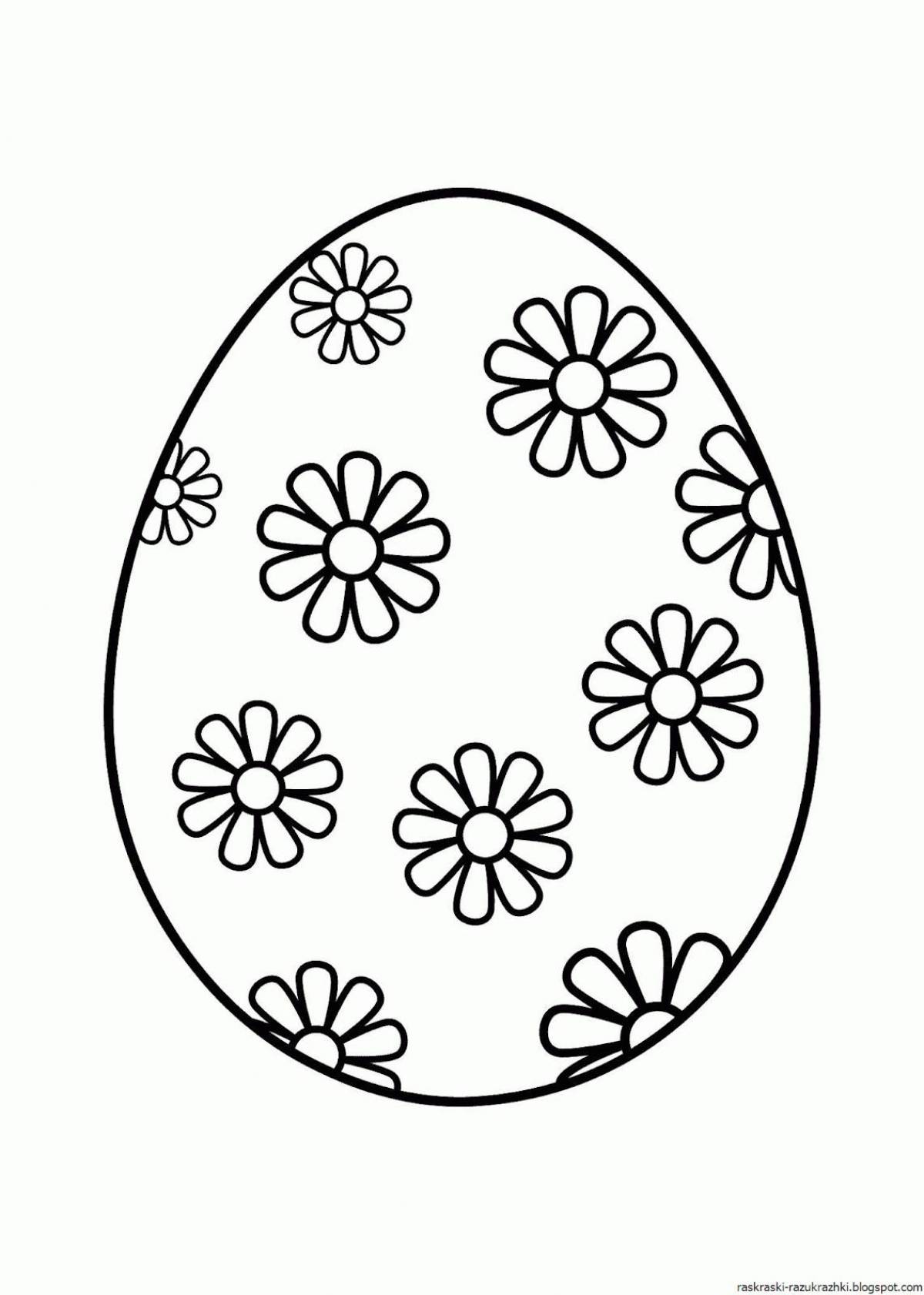 Glowing easter egg coloring page