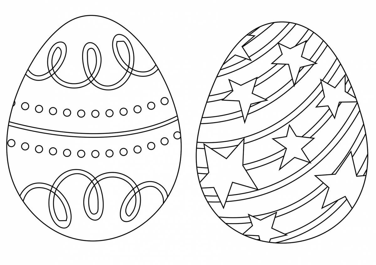 Блестящая страница раскраски пасхального яйца