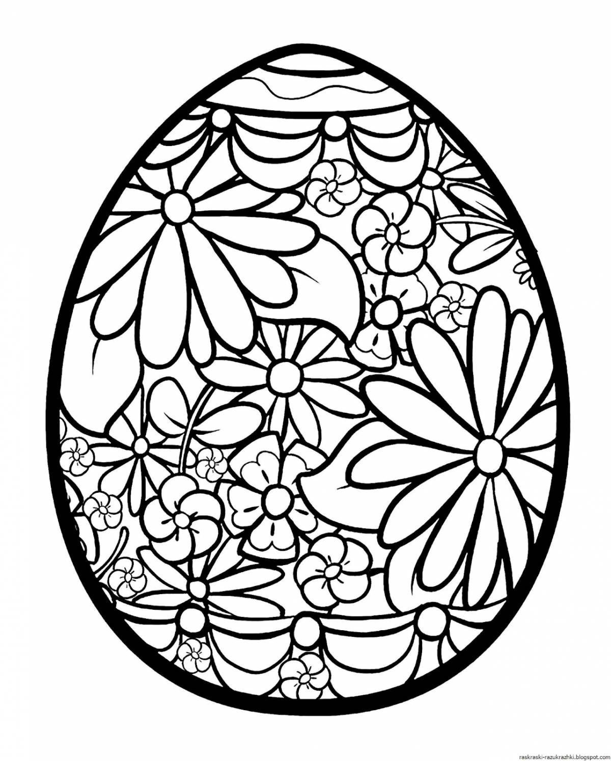 Sparkling Easter egg coloring page