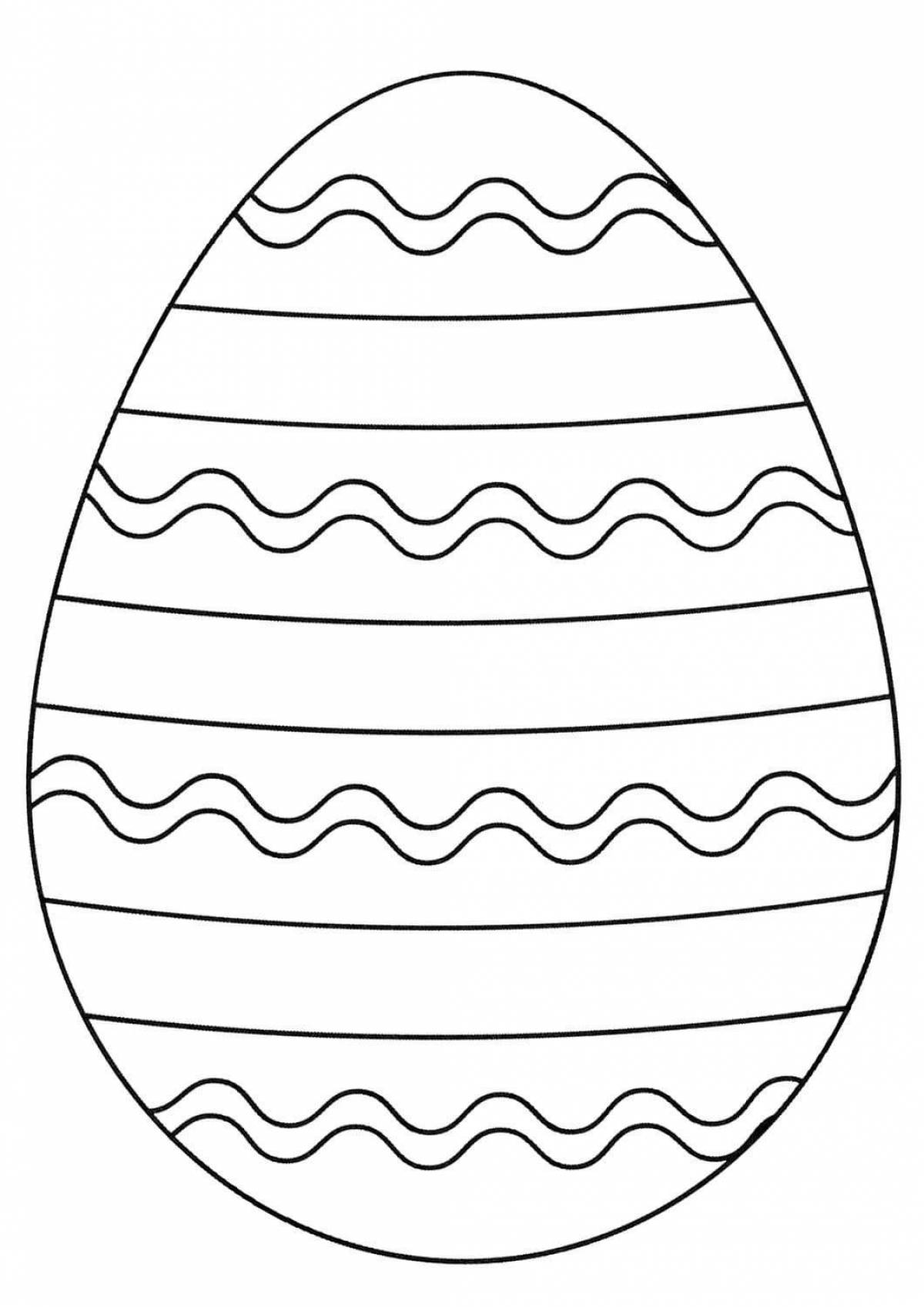 Adorable Easter Egg Coloring Page