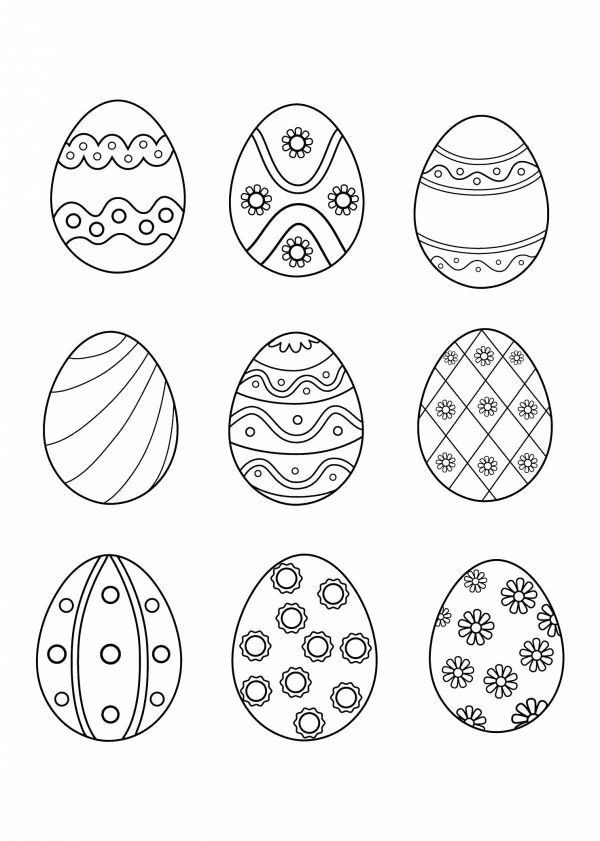 Rampant Easter egg coloring page
