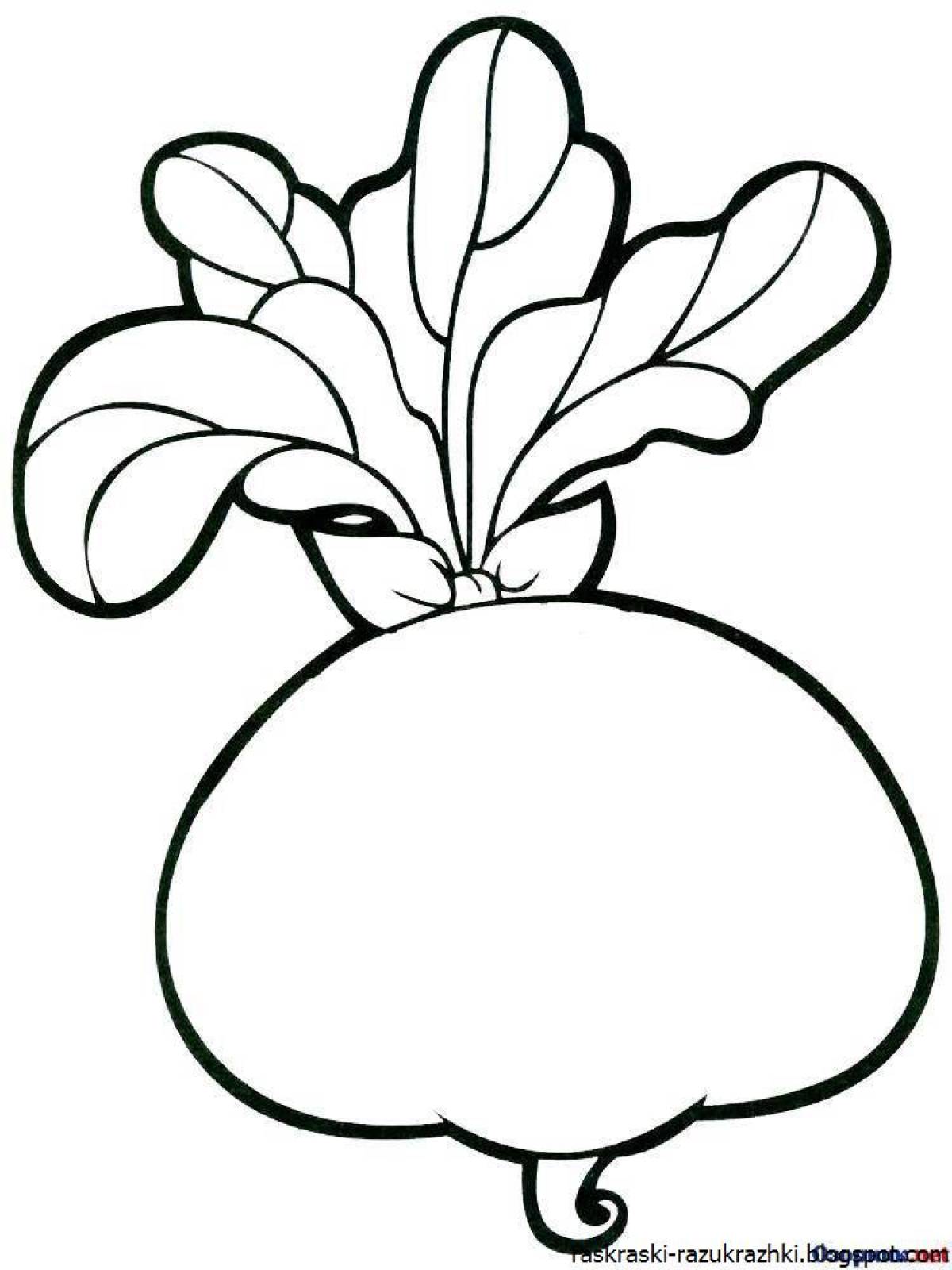 Great turnip coloring book for kids
