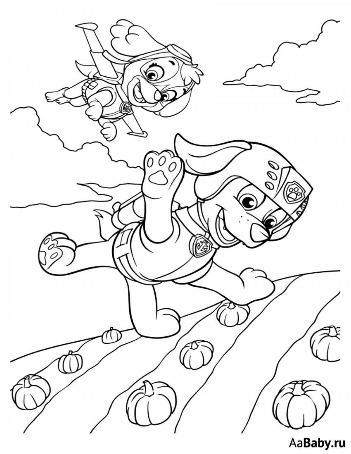 Animated zoom coloring page
