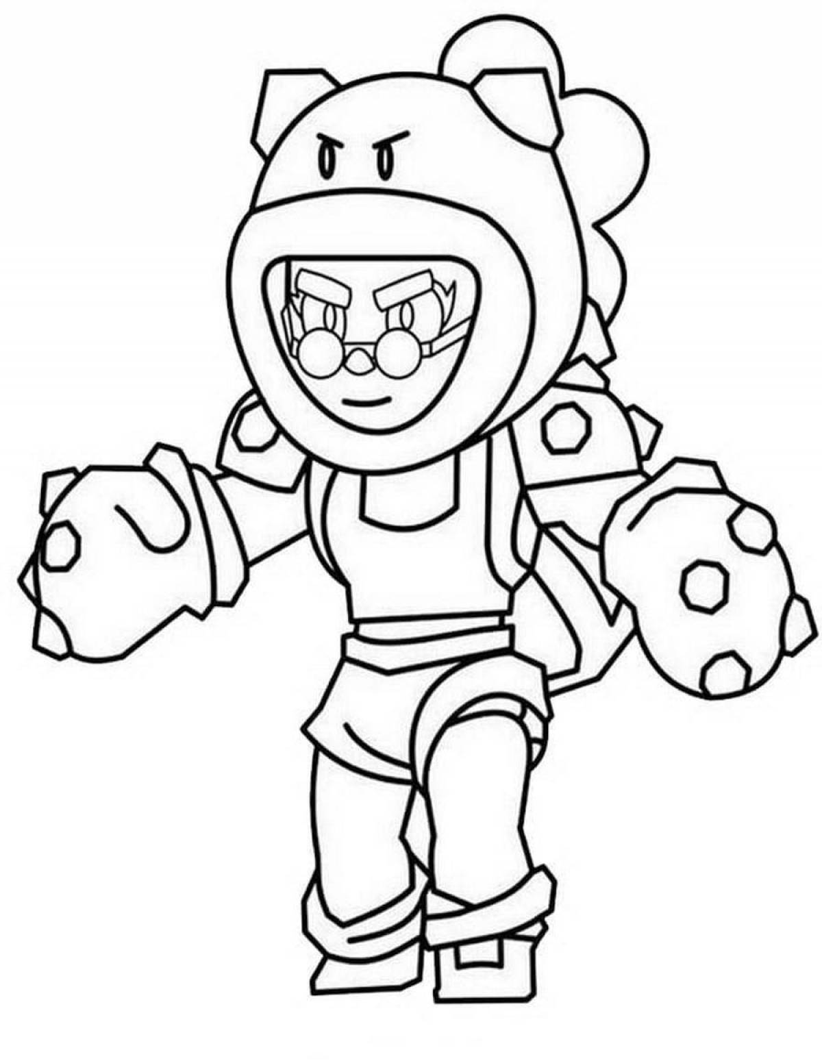 Adorable brown stars coloring page