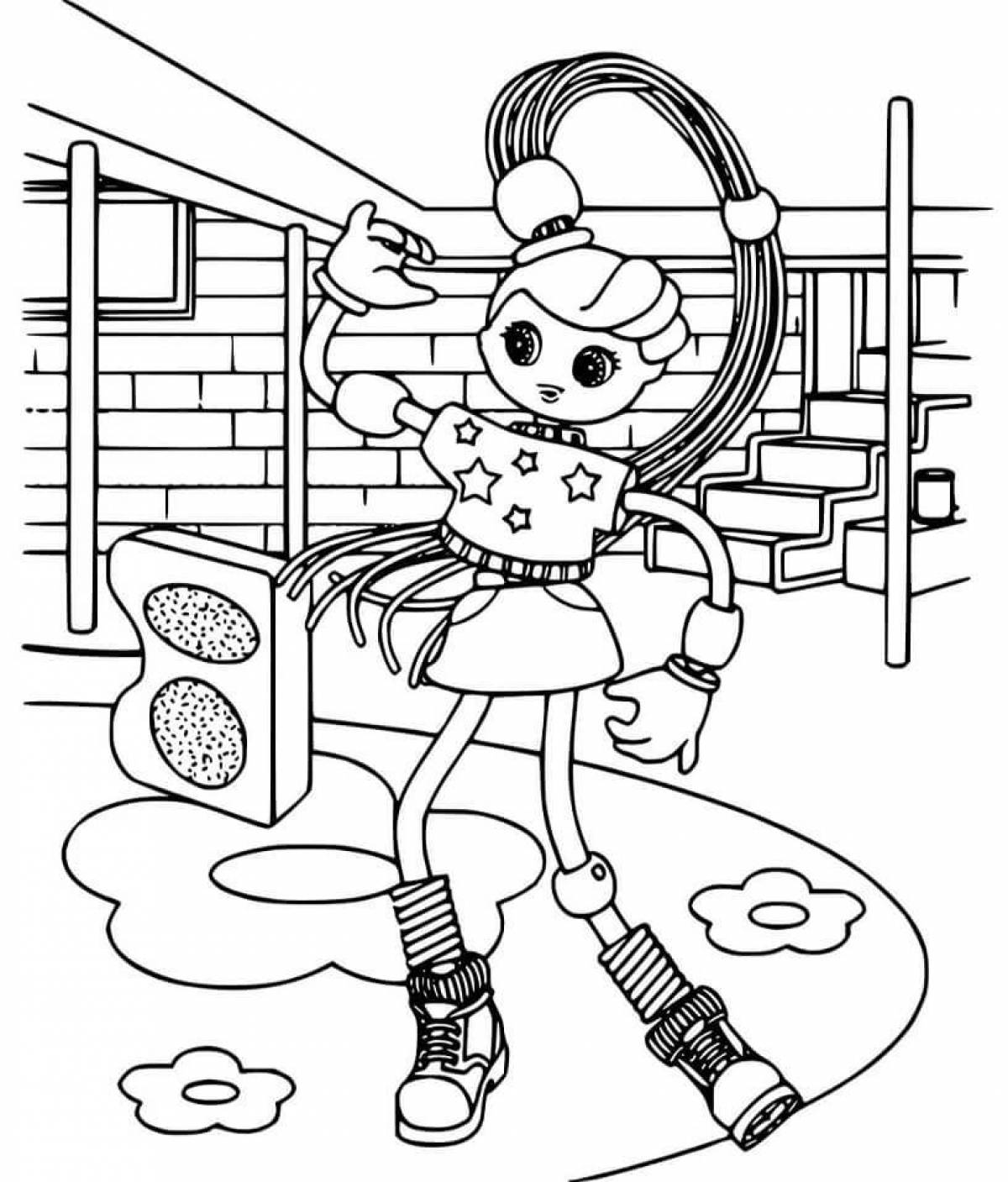 Colouring funny betty spiral