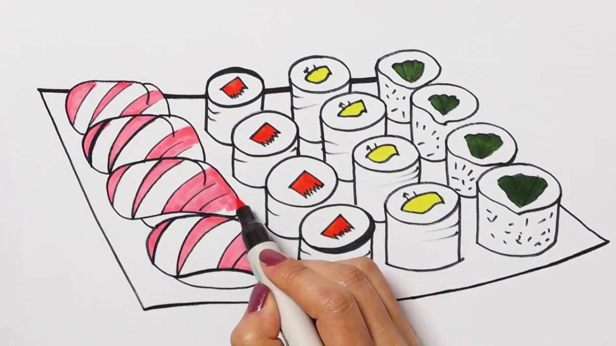 Fun coloring book for drawing with markers