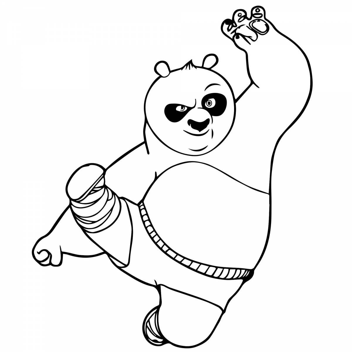 Exciting kung fu panda coloring book