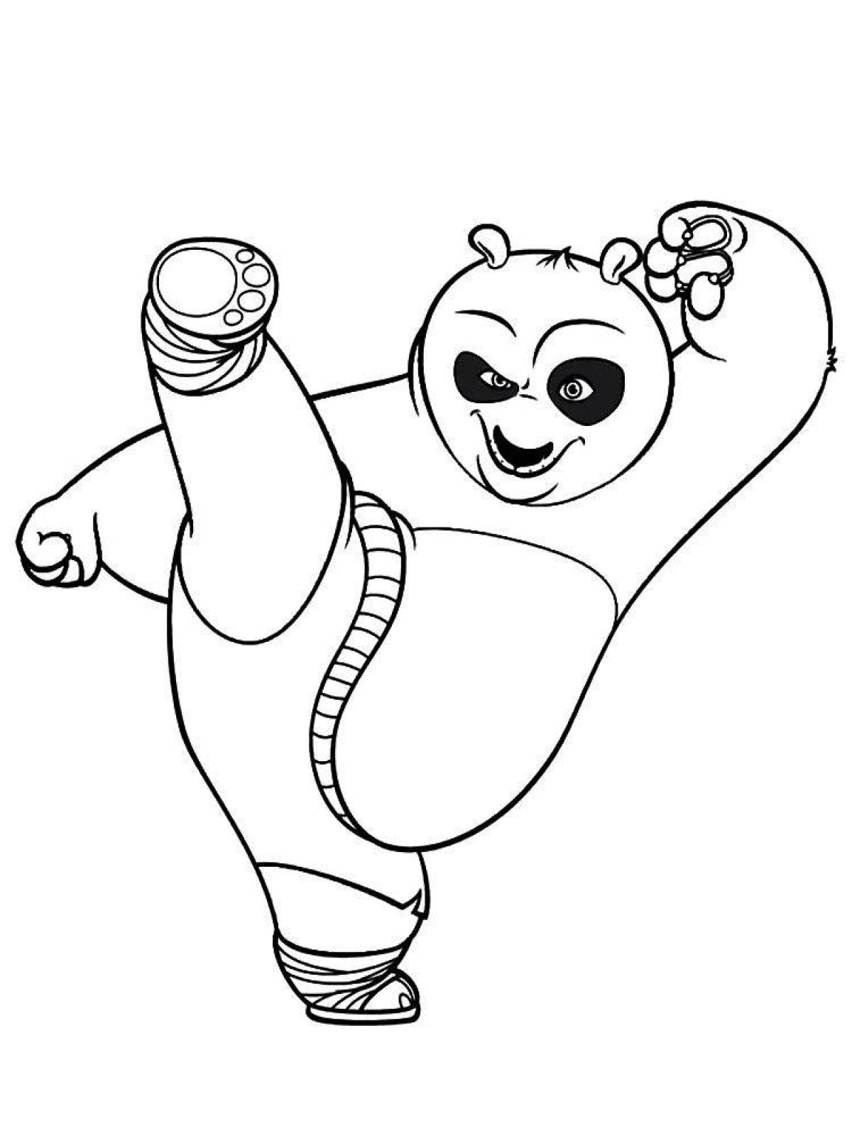 Bold Kung Fu Panda Coloring Page