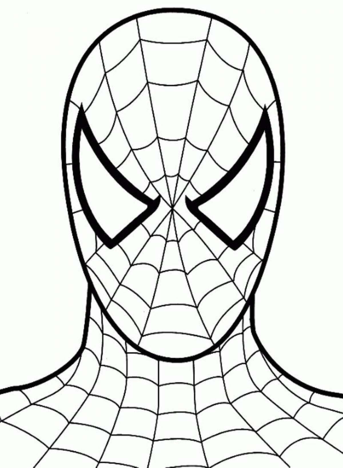 Fantastic coloring book of spider-man for boys